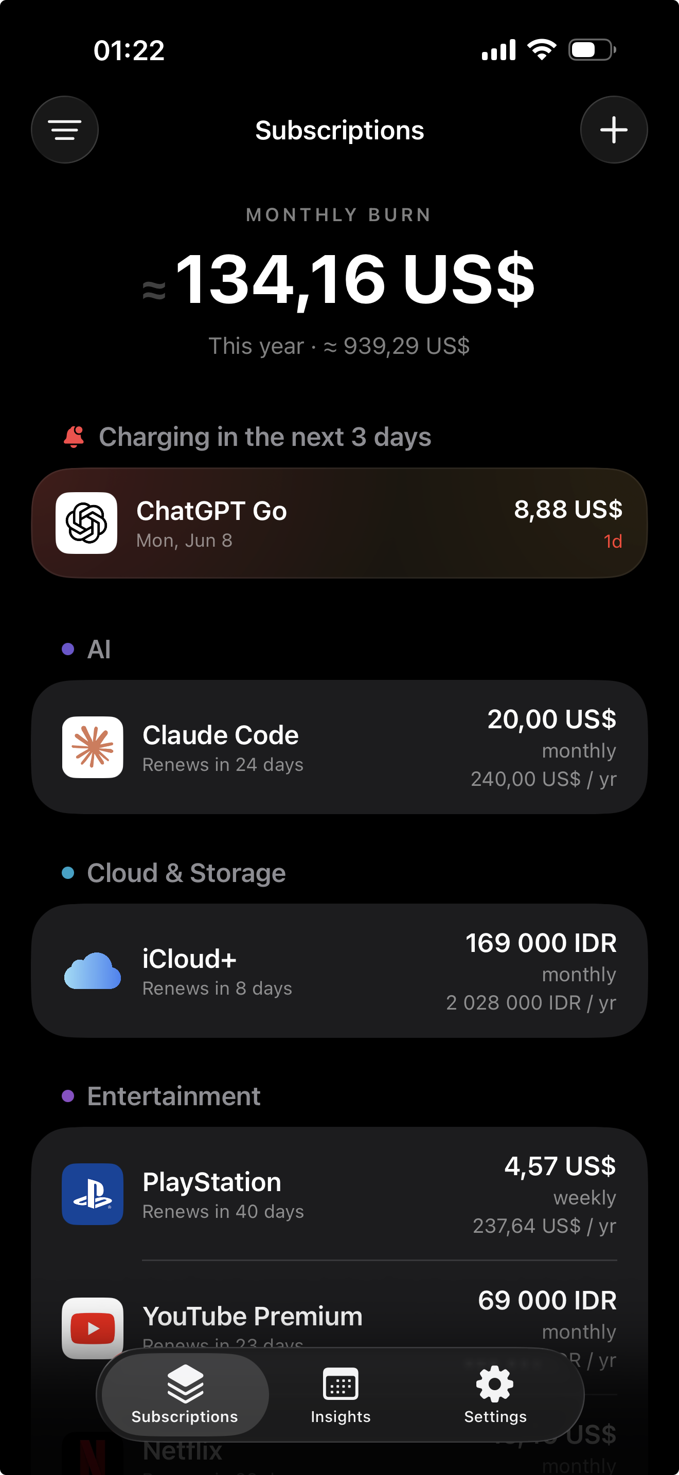 Renewly — Subscription Tracker